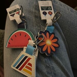Colorful Aldi quarter keychains
